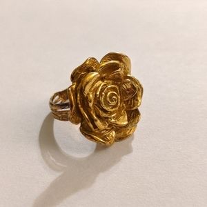 925 Gold Plated Flower Ring